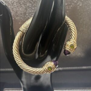 Gold and Purple Gemstone Amethyst, and Citrine Bracelet 98.00 Each